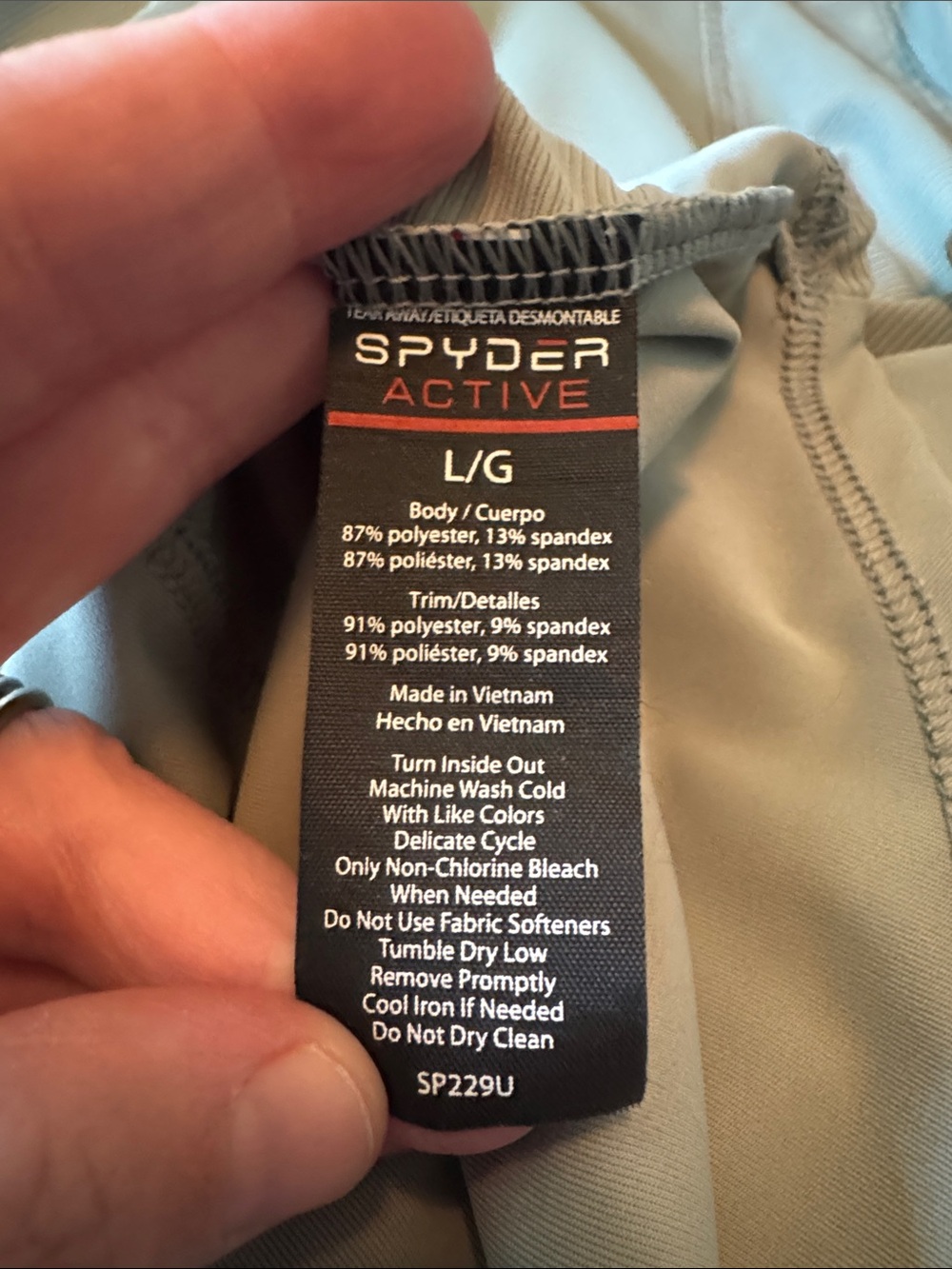 Spyder Women's Soft Gray/Green Short Sleeve Tee - Picture 7 of 8